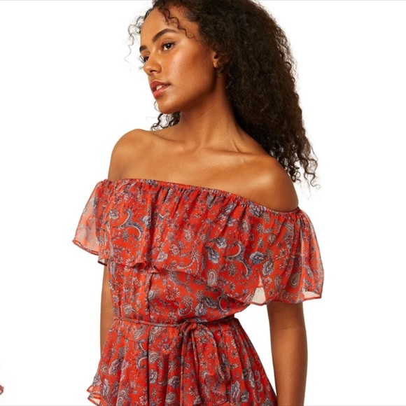 NWT Misa  Los Angeles Kiera Dress in Aranciatta Paisley Sz S